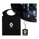 Kit Automotivo Porta Lixo Lixeirinha Lixinho + chaveiro - Sandero, Duster, Oroch - PVC