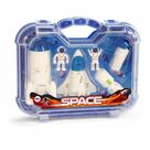Kit Aventura Espacial Pakitoys Infantil +3 Anos: Maleta com Foguete Nave Astronauta 6 Peças