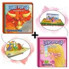 Kit Aventuras em 3D 2 Livros Pop-Up Dinossauros + Princesa Leitura Divertida Kit Aventuras em 3D 2 Livros Pop-Up Dinossauros + Princesa Leitura Divertida