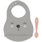 Kit Babador E Colher Infantil 2 Pcs Le Petit Rosa Tramontina Rosa