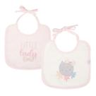 Kit Babadores Bebê 2 Pçs Gatinha / Little Lady Rosa Menina - Hug Kit Babadores Bebê 2 Pçs Gatinha / Little Lady Rosa Menina - Hug