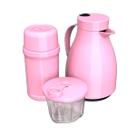 Kit baby com 2 Garrafa Térmica e pote dosador Unitermi ROSA
