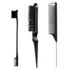 Kit Baby Hair Pente Escova e Separador de Mechas Preto Kit Baby Hair Pente Escova e Separador de Mechas Preto