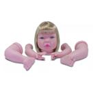 Kit Baby Kiss Reborn Com Cabelo Olhos Pronta Para Rebornear