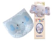 Kit Baby Para Dormir 2 Pçs Sono Tranquilo Naninha Pelúcia Zoo + Travesseiro Anatômico Anti Alérgico