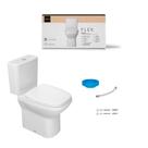 Kit Bacia Caixa Acoplada 3/6 Lts+compl Instalacao+assento Plastico Flex Branco Slow Close - Deca