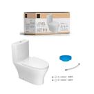 Kit Bacia Caixa Acoplada Level Branco 3/6 Lts+compl Instalacao+assento Plastico - Deca