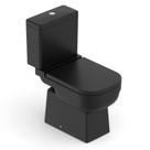 Kit Bacia com Caixa Acoplada Assento Termofixo Elite Celite Preto/Matte Black