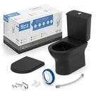Kit Bacia com Caixa Acoplada e Assento Termofixo Nexo Matte Black Roca Kit Bacia com Caixa Acoplada e Assento Termofixo Nexo Matte Black Roca