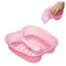 Kit Bacia e Pote Rosa Pedicure e Manicure Podologia Limpeza Relaxamento Pés, Mãos e Unhas Kit Bacia e Pote Rosa Pedicure e Manicure Podologia Limpeza Relaxamento Pés, Mãos e Unhas