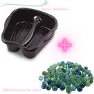 KIT -Bacia Para Pés Pedicure + 200 bolinhas de Vidro