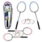 Kit Badminton 2 Raquetes 3 Petecas Com Bolsa Kit Completo