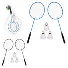 Kit Badminton 2 Raquetes 3 Petecas Completo Original Cor Sortida Zein