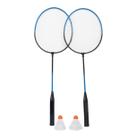 Kit badminton convoy 2 raquetes + 2 petecas com bolsa