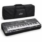 Kit Bag Teclado 61 Teclas Nylon + Capa Transparente Bolso Frontal Alças Reforçadas