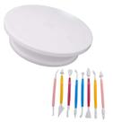 Kit Bailarina Giratória + 8 Estecas para Modelagem e Confeitaria