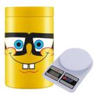 Kit Balança de cozinha + Pote de Mantimentos Bob Esponja