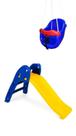 Kit Balanço Bebe Azul + Escorregador Amarelo