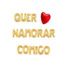 Kit Balão Metalizado Frase Quer Namorar Comigo