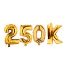 Kit Balão Metalizado Grande Followers Instagram TikTok 250K