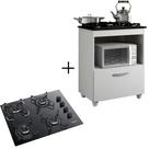 Kit Balcão Cooktop Itatiaia com 1 Porta e Fogão Cooktop 4 Bocas Kit Balcão Cooktop Itatiaia com 1 Porta e Fogão Cooktop 4 Bocas