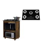 Kit Balcão Cooktop Turim com Fogão Cooktop 5 Bocas Chamalux