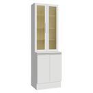 Kit Balcão + Cristaleira 60 Cm Smart Madesa Branco Kit Balcão + Cristaleira 60 Cm Smart Madesa Branco