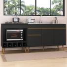 Kit Balcão de Cozinha para Pia e Balcão para Cooktop/Forno 190cm Veneza Multimóveis MP2384