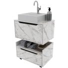 Kit Balcão e Gabinete de Banheiro com Cuba 1 Porta 1 Gaveta Kit Balcão e Gabinete de Banheiro com Cuba 1 Porta 1 Gaveta