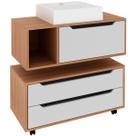 Kit Balcão e Gabinete de Banheiro com Cuba Karina Kit Balcão e Gabinete de Banheiro com Cuba Karina