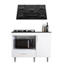 Kit Balcão Para Cozinha 1,05m Com Cooktop Essencial 5 Bocas 1 Nicho Com 1 Porta E Gaveta Turim Kit Balcão Para Cozinha 1,05m Com Cooktop Essencial 5 Bocas 1 Nicho Com 1 Porta E Gaveta Turim