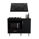 Kit Balcão Para Cozinha 1,05m Com Cooktop Essencial 5 Bocas 1 Nicho Com 1 Porta E Gaveta Turim