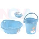 Kit Balde ,Bacia e Saboneteira Urso Ted azul