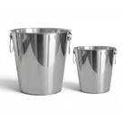 Kit Balde de Gelo Aço Inox 2 e 6 Litros Liso com Alça Festas