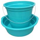 Kit balde e bacia verde plastico resistente