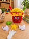 Kit Balde Infantil Plástico 8 Peças Brinquedo Praia Areia Crianças Colorido Diversão Verão Coordenação Motora Resistente