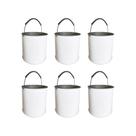 Kit Balde Metálico Multiuso com Alça 6 Peças 12 Litros Branco - Metalfer