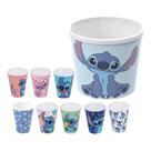 Kit Balde Para Pipoca 2,1l Stitch E Copo 280ml Plasútil