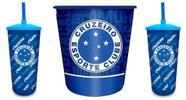 Kit Balde Pipoca + 2 Copos Pvc Times de Futebol sortidos Cor:Cruzeiro