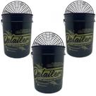Kit Balde Preto Separador De Partículas Preto Detailer 3 Uni