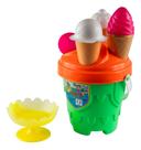 Kit Baldinho Brinquedos De Praia Para Criança Balde Sorvetão Kit Baldinho Brinquedos De Praia Para Criança Balde Sorvetão