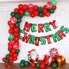 Kit Balloon Arch, folha de látex Candy Santa Claus, 90 unidades