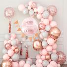 Kit Balloon Arch Garland, 101 unidades de balões de látex de alumínio rosa Kit Balloon Arch Garland, 101 unidades de balões de látex de alumínio rosa
