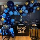 Kit Balloon Arch Garland, 106 unidades de balões de látex azul
