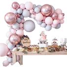 Kit Balloon Arch Garland, 89 unidades de papel de látex verde dourado rosa