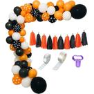 Kit Balloon Arch Garland de Halloween, 117 unidades, balão de alumínio de látex Kit Balloon Arch Garland de Halloween, 117 unidades, balão de alumínio de látex