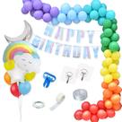 Kit Balloon Arch Garland Feliz Aniversário, 91 unidades Rainbow Party
