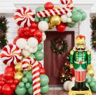 Kit Balloon Arch Haolongfa, 125 unidades, vermelho, verde, dourado, branco Kit Balloon Arch Haolongfa, 125 unidades, vermelho, verde, dourado, branco