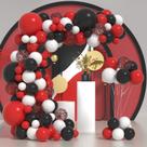 Kit Balloon Arch Janinus Red Black com balões de 18 polegadas e 12 polegadas e 5 polegadas