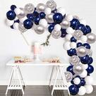 Kit Balloon Arch Macarons Blue com 120 balões de confete de látex Kit Balloon Arch Macarons Blue com 120 balões de confete de látex